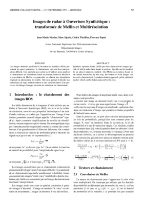 imagerie radar a ouverture synthetique Book