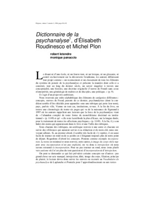 roudinesco Book
