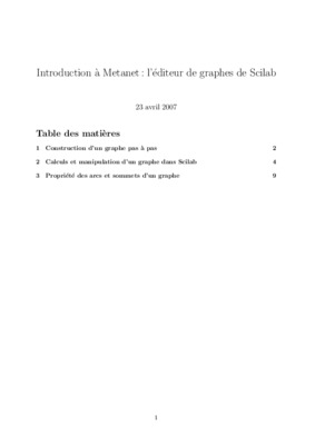 metanet de scilab Book