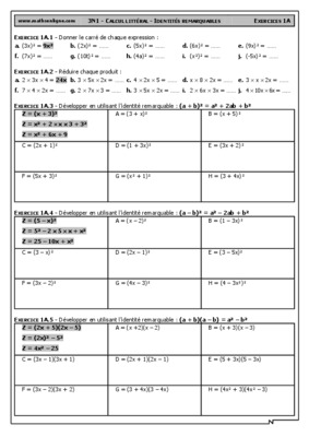 donner le carre de chaque expression Book