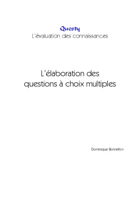 structure a choix multiples Book