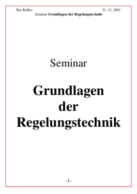 regelungstechnik Book