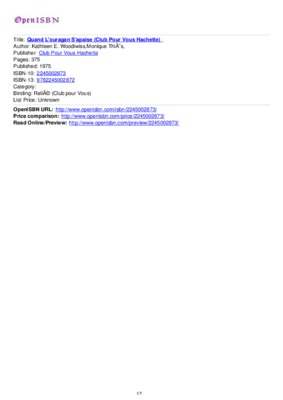 ouragan 7 Book