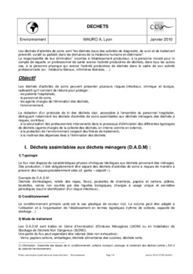 pfe dechets menagers Book