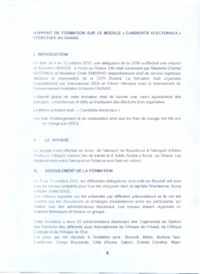 rapport de formation sur le genre Book