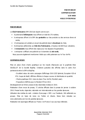 contract de partenariat communication Book