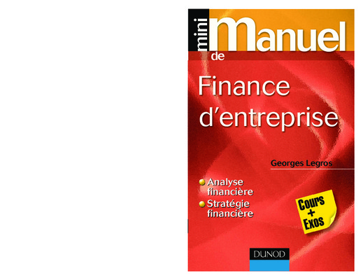mini manuel de finance d entreprise Book