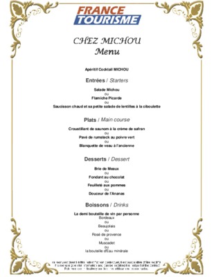 prix chez michou Book