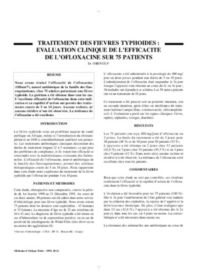 les fievres de tifoide traitement Book