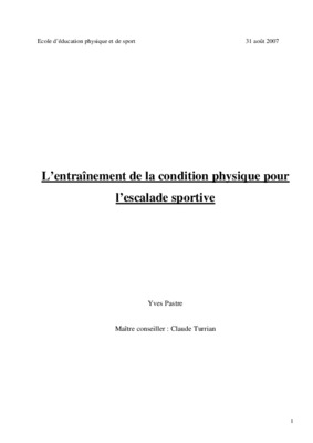 performance anaerobie escalade Book