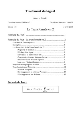 exercices corriges de la transformee de fourrier en traitement de signal Book