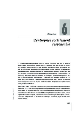 gouvernance des entreprise socialement responsable et creation de la valeur Book