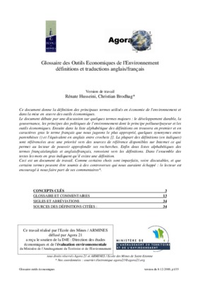 glossaire des mots economiques Book