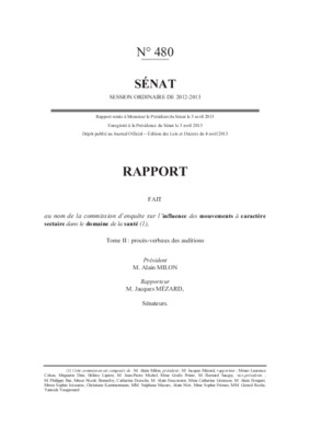 sectaires Book