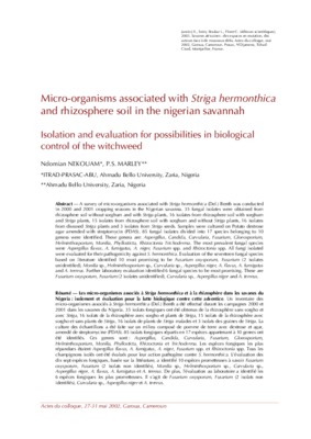 les micro organisms du sol Book