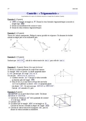 trigonometrie controle Book