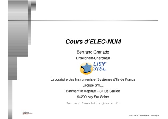 cours cap elec Book