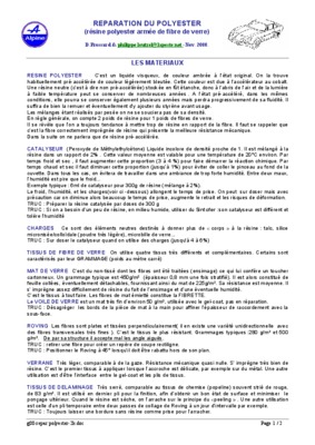 la reparation du polyester Book