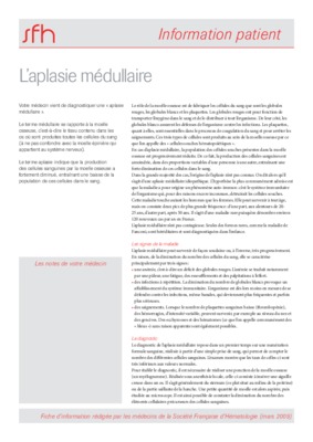 aplasie medulaire qcm Book