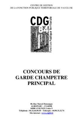 garde champetre Book