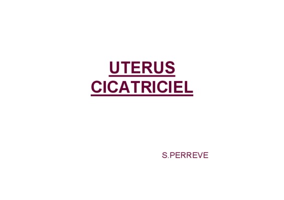 uterus cicatriciel Book