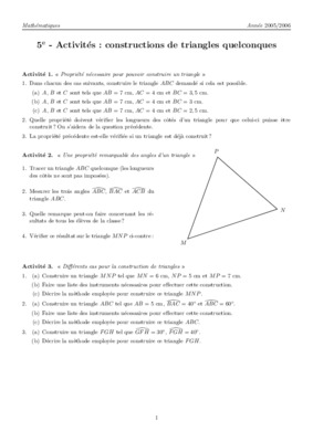exercices triangles quelconques Book
