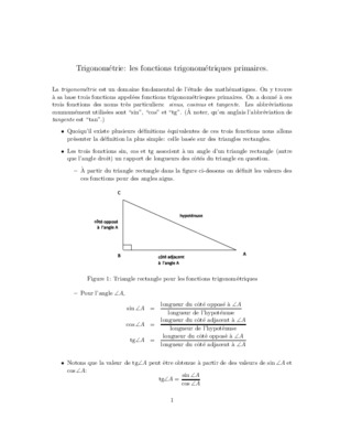 trigonometrie et fonctions trigonometriques Book