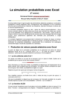 simuler avec arena Book