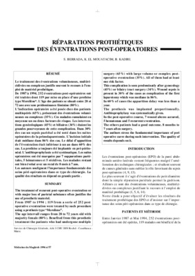 eventrations post operatoire Book