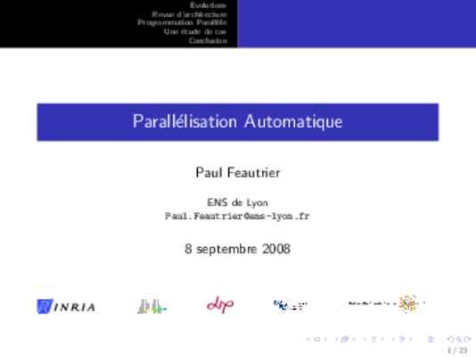 parallelisation Book