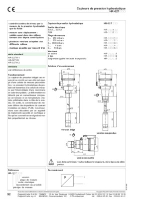 capteurs de niveau a pression hydrostatique Book