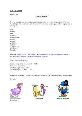 vocabulaire portrait Book