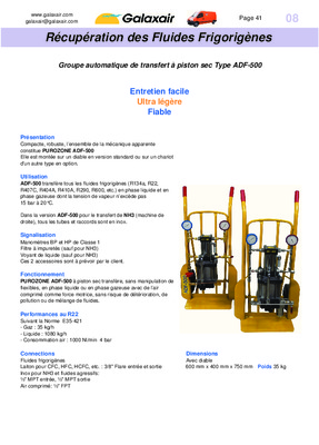 fiche d_identification pour bouteille de recuperation fluides refrigerant Book