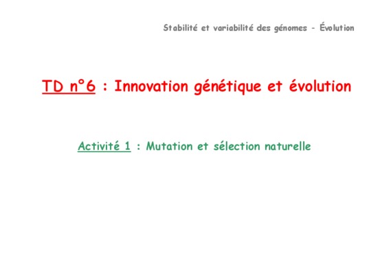 svt innovation genetique Book