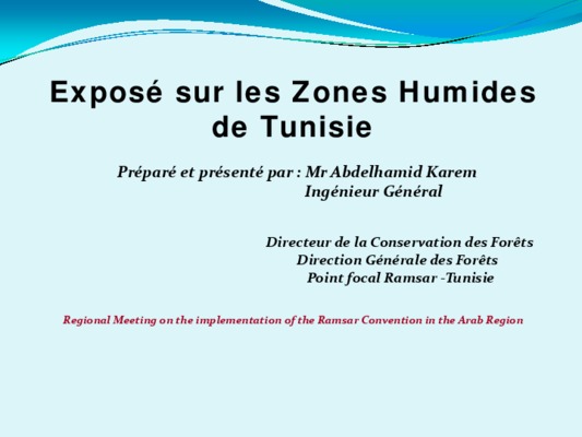zones humides en tunisie Book