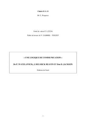 watzlawick Book