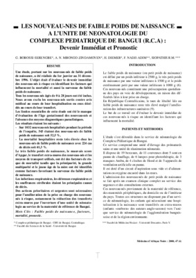 faible poids de naissance Book