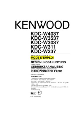 kenwood kdc bti950rn Book