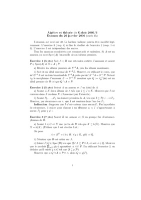 examen algebre groupe de galois 8 Book