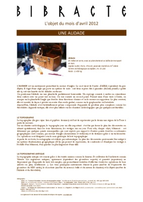 alidade a pinnule Book
