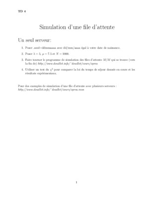 simulation file d_attente m m 1 b Book