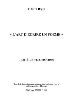 cour sur la versification Book