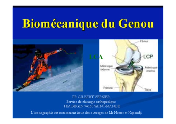 biomecanique genou Book
