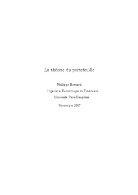 theorie de la preference en finance Book