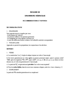 grammaire hebraique Book