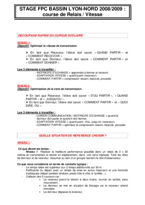 bareme performance relais vitesse Book