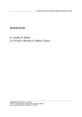 le premier homme Book