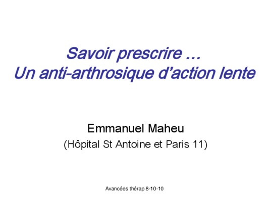 anti arthrosiques d_action lente Book
