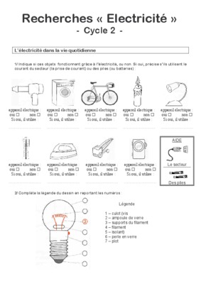 danger electricite cycle 3 questionnaire Book