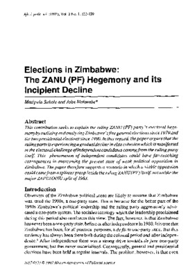 zanu pf Book